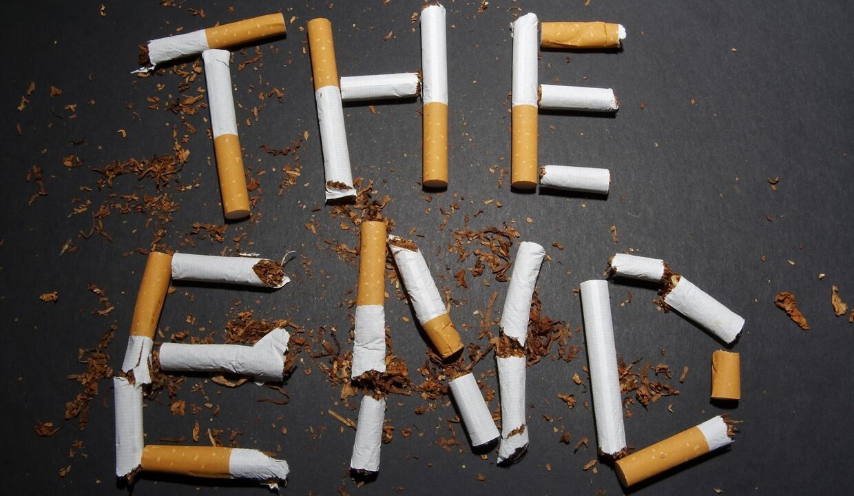cigarrillos rotos y cambios en el cuerpo al dejar de fumar